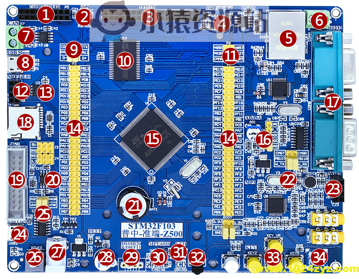 普中-朱雀F103开发板资料