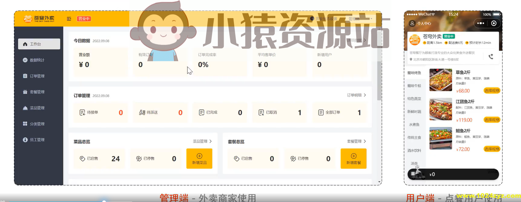 基于Spring Boot开发的C端应用的外卖入门级实战项目（代码、视频、PPT）完整