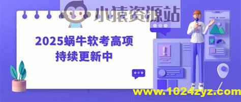 2025蜗牛软考高项 | 更新