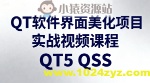 QT软件界面美化项目实战视频课程QT5 QSS
