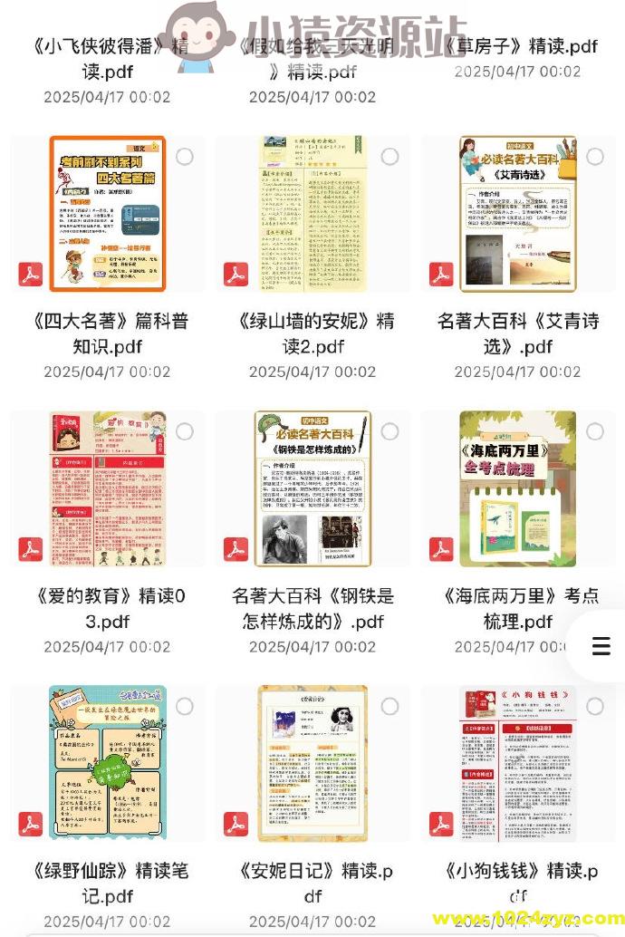 小红书近期爆火的《100部名著精读笔记》