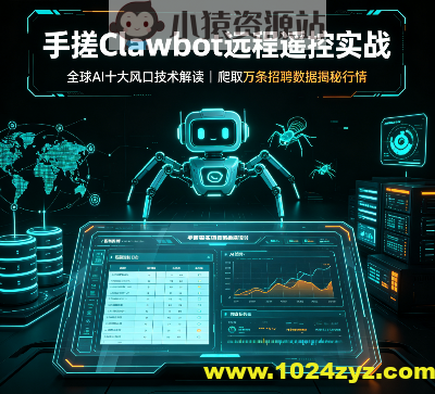 手搓Clawdbot远程遥控实战，全球A十大风口技术解读，爬取万条招聘 数据揭秘行情